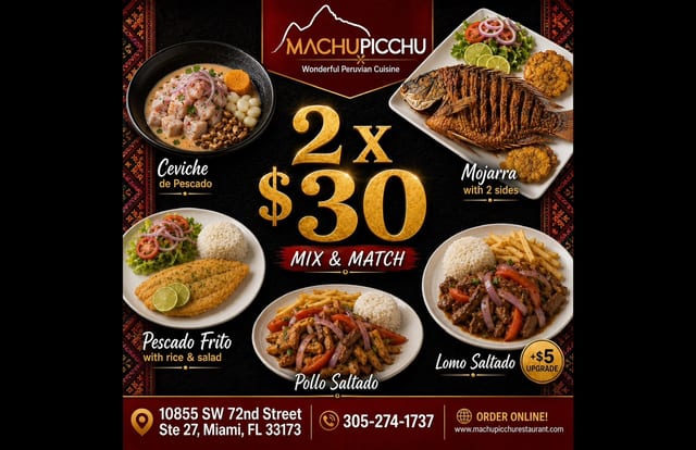Chef’s Special Mix & Match 2 for $30.