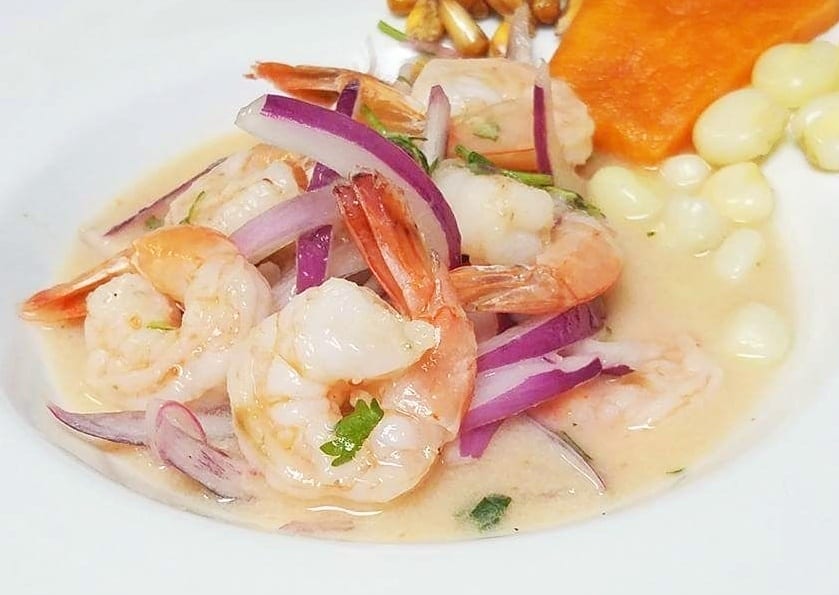 Ceviche De Camarones.
