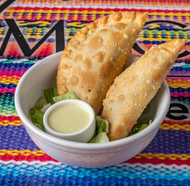Empanada Lomo Saltado & Aji D Gallina.